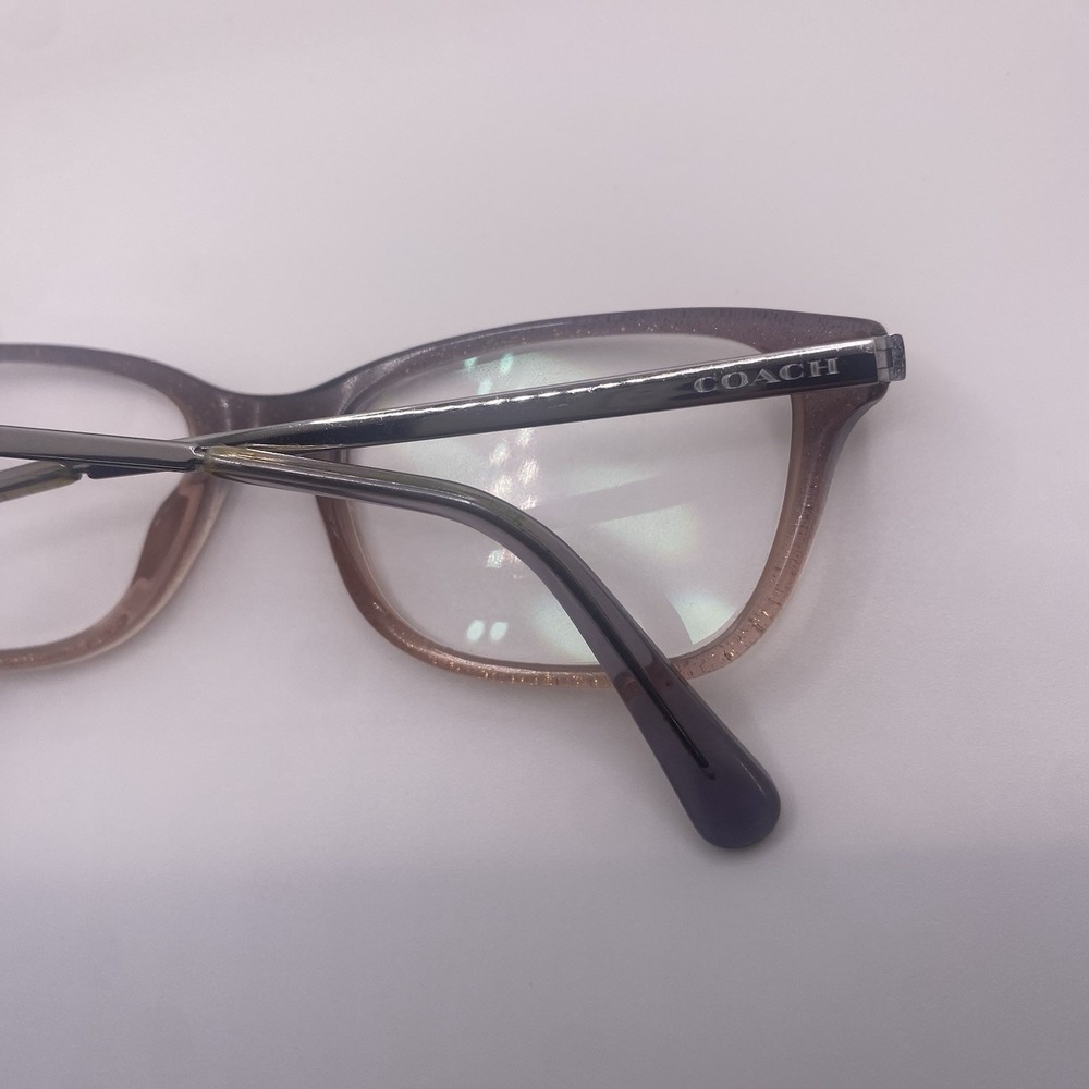 Coach Eyeglasses FRAME ONLY HC6142 Cat Eye 51-17-140 Violet Glitter Gradient 798 - Picture 8 of 15